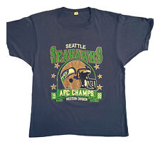Vintage Seattle Seahawks 1988 NFL AFC West Champs T- Shirt for sale  Shipping to South Africa