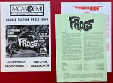 Frogs / Hard Ride Original Exhibitor Campaign Book Ray Milland 1972 segunda mano  Embacar hacia Argentina