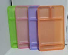 4 bandejas de comida divididas vintage de Tupperware serie 4 colores cena almuerzo de TV segunda mano  Embacar hacia Argentina