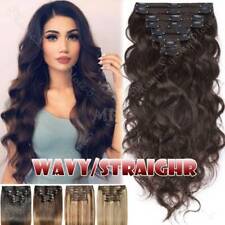 Used, Body Wave Thick Clip In Remy Human Hair Extensions Full Head Double Weft 200G US for sale  Shipping to South Africa