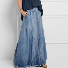 Usado, Saia jeans longa boêmia tamanho grande feminina solta boho vintage comprar usado  Enviando para Brazil