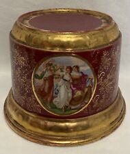 Antique Empire Ware England Burgundy Gold Jardiniere Pedastal Base 1896-1912, used for sale  Shipping to South Africa