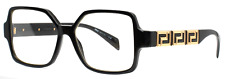 Óculos feminino VERSACE 3337 GB1 ouro preto quadrado aro completo 53-15-140 B:45 comprar usado  Enviando para Brazil