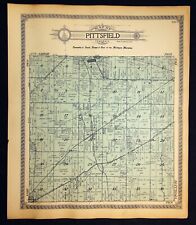 1915 Plat Map Pittsfield Township Washtenaw County Michigan Ardmore Gardens segunda mano  Embacar hacia Mexico