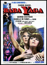BABA YAGA MANIFESTO CINEMA CARROLL BAKER CREPAX VALENTINA 1973 MOVIE POSTER 2F usato  Roma