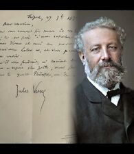 Carta firmada de Julio Verne rara autógrafo completo escrito a mano 1879 novelista francés segunda mano  Embacar hacia Argentina
