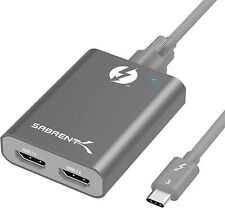 Adaptador de pantalla SABRENT Thunderbolt 3 a doble HDMI 2.0 para Windows o Mac segunda mano  Embacar hacia Argentina