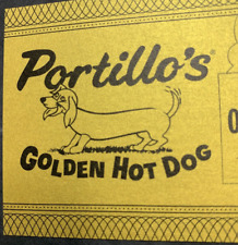 Used, Portillo’s Restaurant Hot Dog Coupon Dachshund Weiner Dog Logo Great Artwork for sale  Shipping to South Africa