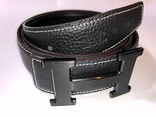 New Hermès H Belt Constance Noir Belt Buckle & Leather Strap 38 MM 110 Black for sale  Madison