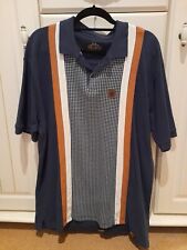 Trojan Mens Navy Short Sleeve Houndstooth Polo Shirt Size 4XL for sale  Shipping to South Africa