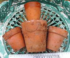 Used, Vintage terracotta clay pot plant flower pot x4 including a scalloped for sale  SUDBURY