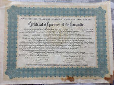 Manufrance certificat épreuve d'occasion  Saint-Genix-sur-Guiers