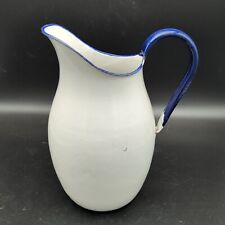 Vintage blue and white enamelware pitcher for wash basin for sale  Shipping to South Africa