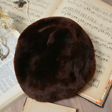 Ciemnobrązowy oryginalny kapelusz z futra królika | Ręcznie robiony spiczasty kapelusz futrzany inspirowany mongolskim na sprzedaż  PL
