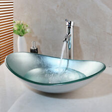Conjunto de torneira de vidro temperado esfoliante lavatório cromado bancada pia de banheiro, usado comprar usado  Enviando para Brazil