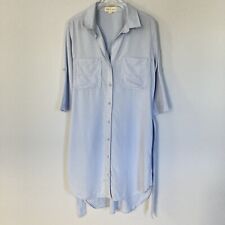 Vestido camisa de pano e pedra pequeno auto cinto rolo aba mangas Tencel Lyocell, usado comprar usado  Enviando para Brazil