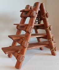 Peruvian Handmade Thick Wooden Ladder Shelf Decorative Piece for sale  Shipping to South Africa