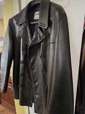 Navy leather peacoat for sale  Somerdale