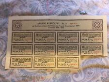 Raro foglio di coupon polacchi 1945 guerra usato  Spedire a Italy