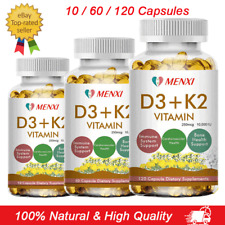 Vitamina K2 (MK7) com D3 10000 UI impulsionador da imunidade para a saúde óssea 10/60/120 cápsulas comprar usado  Enviando para Brazil