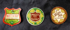 Used, OLD VICTORIAN WATTLE DAY FOR CHILDREN BADGES & OTHERS ETC. PATRICK, FITZROY. for sale  Shipping to South Africa