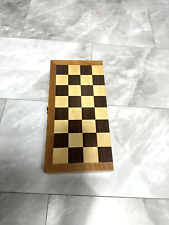 Juego de tablero de ajedrez de madera 15x30 marrón/beige plegable segunda mano  Embacar hacia Argentina