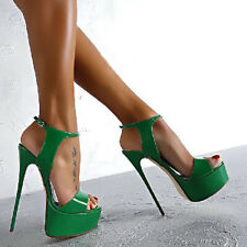 Sandálias femininas salto alto plataforma moda salto agulha tiras no tornozelo sapatos comprar usado  Enviando para Brazil