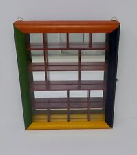 Used, Multi Colored Mirrored Wooden Curio Cabinet Shadow Knick Knack Glass Display for sale  Shipping to South Africa