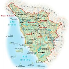 Cartina geografica toscana usato  Arezzo