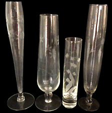 Glass vases etched for sale  Normal