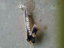 Enamelled saxophone brooch for sale  SPALDING