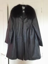 Manteau cuir noir d'occasion  Castelnau-le-Lez