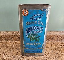 Aceite de Oliva Virgen ARISTOCRÁTICO de Colección 1 Galón Lata Publicidad LIKAS & DRIVAS NY, usado segunda mano  Embacar hacia Argentina