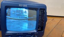 NOS - RED STAR - Vintage Tiny CRT TUBE B/W 5.5" PORTABLE TV WITH FM RADIO BTV-4, używany na sprzedaż  PL