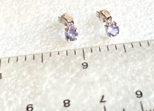 14 ct  white gold  tanzanite earrings , used for sale  Shipping to South Africa