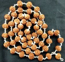 Używany, Rudraksha Chikna (Pathri) Beads Mala in Pure Silver - 11mm - 54Beads - Certified na sprzedaż  Wysyłka do Poland