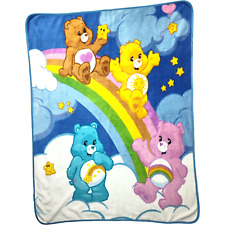 Cobertor de lã Care Bears arco-íris deslizamento nuvens crianças macias 50x60 bebê comprar usado  Enviando para Brazil