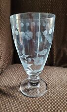 etched clear glass vase for sale  Dundee