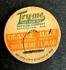 BIRMINGHAM ALABAMA VINTAGE TRY-ME TAMPA DE SUCO DE LARANJA * LEITE comprar usado  Enviando para Brazil