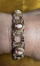 Used, Antique 800 Silver Gilt Filigree Cameo Tennis Bracelet -19cm 14g for sale  Shipping to South Africa