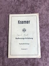 Bedienungsanleitung kramer sch gebraucht kaufen  Kulmbach