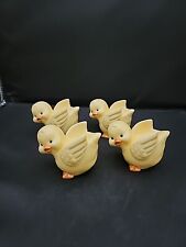 Used, Yellow Baby Chicken Egg Cups Set Of 4 Vintage Ceramic Boiled Egg Holders READ  for sale  Shipping to South Africa