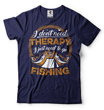 Camiseta de terapia de pesca divertida de pesca regalo para papá día del padre camiseta para hombre segunda mano  Embacar hacia Argentina