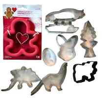 Cookie Cutters Mixed Lot Metal Dino Christmas Train Cars Easter Egg Boat for sale  Shipping to South Africa