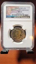 2008 South Africa 5 Rand Nelson Mandela's 90th Birthday Coin NGC MS65 for sale  Shipping to South Africa