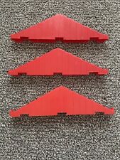 3 Vtg Lincoln Logs 3 Notch Red Roof Trusses Boards Original Replace Part Pieces for sale  Shipping to South Africa