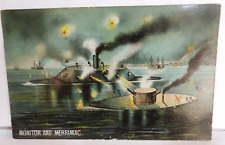 Postal antigua Monitor y Merrimac c. 1915 segunda mano  Embacar hacia Argentina