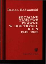 Używany, Socjalne panstwo prawne w doktrynie Republiki Federalnej Niemiec 1949-1969. Radw na sprzedaż  Wysyłka do Poland