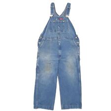 DICKIES Denim Overalls Workwear Dungaree Trousers Cotton Blue Mens W40 L24, used for sale  Shipping to South Africa