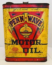 Rare Vintage Penn Wave Motor Oil Can, 2 Gallon., used for sale  Shipping to South Africa